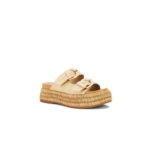 dolce vita Witny Sandal Slide VWITNY0 Light Natural Woven Raffia US  9.5 M NEW